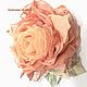 fabric flower. Rose brooch. Fading ' Ginger', Brooches, Vidnoye,  Фото №1