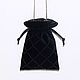 POLLY BLACK MATT evening bag made of velvet with embroidery, Sacks, St. Petersburg,  Фото №1