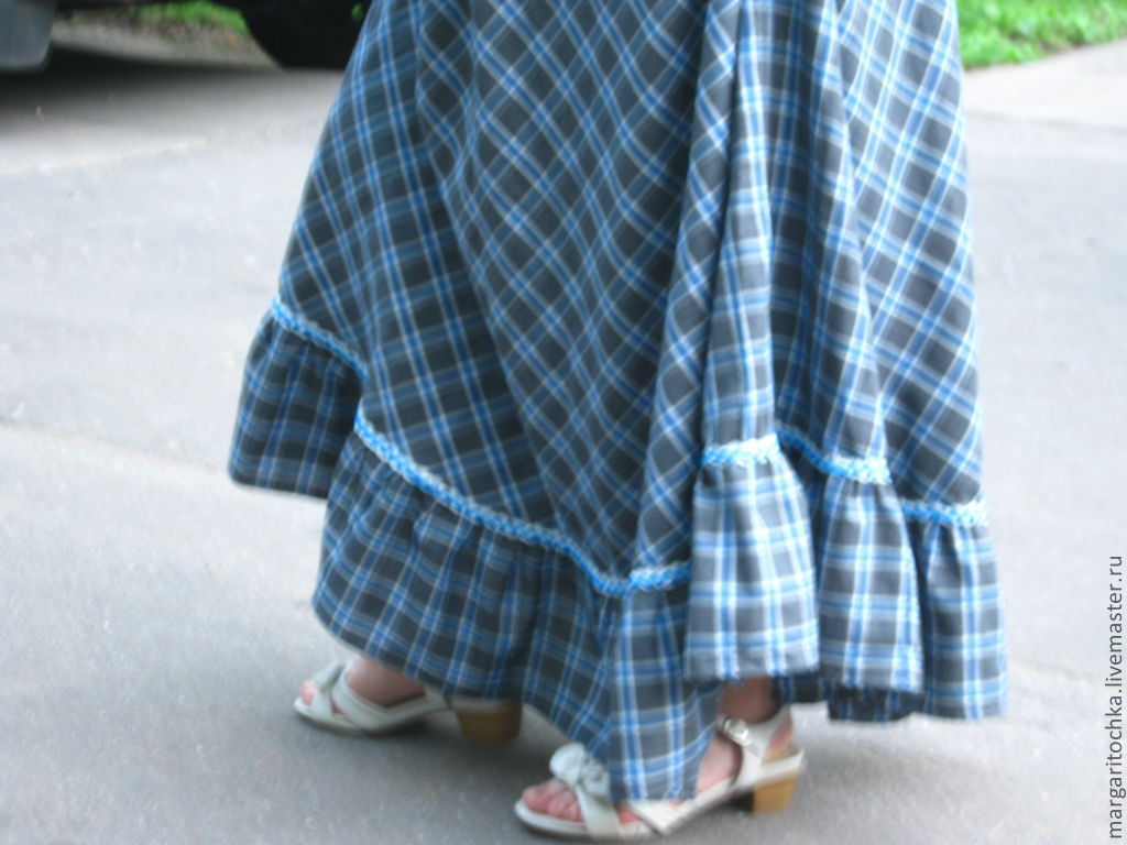 Платье В Клетку Стиль Бохо фото 8