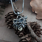 Украшения handmade. Livemaster - original item Owl Owl Pendant. The Medallion Of The Witcher. The Witcher silver silver. Handmade.