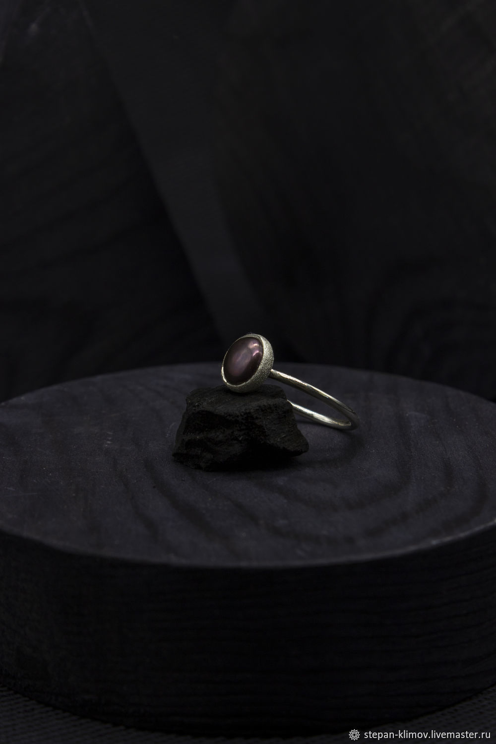 Robusta ring silver, black pearl, Rings, Krasnoyarsk,  Фото №1