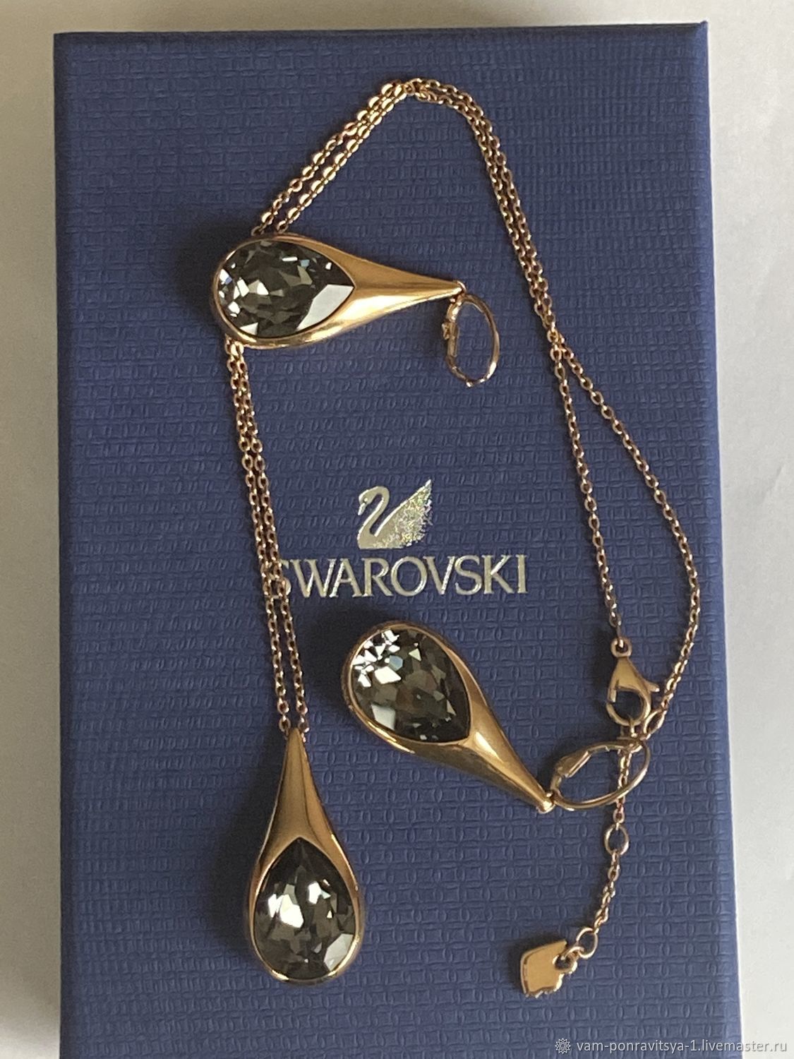 Чёрная пятница Серьги и Колье Австрия SWAROVSKI ОРИГИНАЛ Сваровски ...