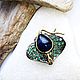 Order Scat brooch with sapphire and emeralds. dobrivolshebnik (dobrivolshebnik). Livemaster. . Brooches Фото №3
