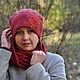 Войлочная шапка   Ягоды рябины. Шапки. Марина Зива. Интернет-магазин Ярмарка Мастеров.  Фото №2
