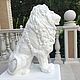 Order Garden sculpture of a seated lion concrete white large. ArtDecorOutdoor. Livemaster. . Garden figures Фото №3