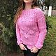 Ажурный джемпер с полосами различных узоров. Джемперы. Vyazanie Hand Made. Интернет-магазин Ярмарка Мастеров.  Фото №2