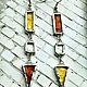 Заказать Витражные Серьги Желто-Коричневая Асимметрия. Злата (frauzlatajewels). Ярмарка Мастеров. . Серьги классические Фото №3