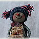 Снеговик Дима. Интерьерная кукла. Мир кукол Лоры Пинтсон. Ярмарка Мастеров.  Фото №4