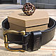 Black leather belt. Straps. Dmitriy Zhuravlev. Online shopping on My Livemaster.  Фото №2
