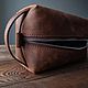 Hand - made Cosmetic bag made of genuine leather, Beauticians, St. Petersburg,  Фото №1