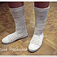 Knitted shoes. Knitted boots 'Summer', High Boots, Irkutsk,  Фото №1