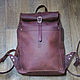 Brown leather backpack-twist, Backpacks, Moscow,  Фото №1