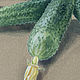 "Cucumbers" classical drawing. Pictures. Artist Iuliia Kravchenko (realism-painting). My Livemaster. Фото №4