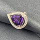 Кольцо с уругвайским аметистом 7 ct редкой огранки, Кольца, Уфа,  Фото №1