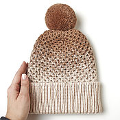 Аксессуары handmade. Livemaster - original item Women`s hat made of merino (double). Handmade.