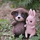 Bear and Bunny felted toy. Felted Toy. Felt toy fromKristina Antropova. My Livemaster. Фото №6
