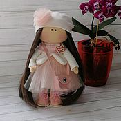 Текстильная интерьерная кукла тыквоголовка