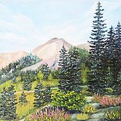 Картины и панно handmade. Livemaster - original item Mountain Landscape Mountains Oil painting. Handmade.