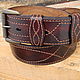 Men's belt, original, premium. Straps. Marik Leather Craft. My Livemaster. Фото №6