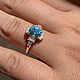 Кольцо с голубым цирконом из Камбоджи. Кольца. Jewelry and Gems. Интернет-магазин Ярмарка Мастеров.  Фото №2