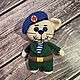 Игрушка Котенок в военной форме, связанный крючком, Амигуруми куклы и игрушки, Кромы,  Фото №1