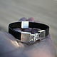 Bracelet leather 925 Silver. Hard bracelet. kot-bayun. Online shopping on My Livemaster.  Фото №2
