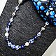 Шарф-трансформер "Гжель". Шарфы. Шелк и Бисер (silkandbeads). Интернет-магазин Ярмарка Мастеров.  Фото №2