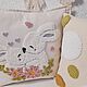 Children's Pillow Embroidered Rabbits. Pillow. Bunniess and friends (toys-for-kids). My Livemaster. Фото №6