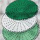 Set of serving knitted napkins, cotton 3 pcs