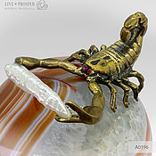 Для дома и интерьера handmade. Livemaster - original item Gift to the Manager Scorpion agate with a sea pearl. Handmade.