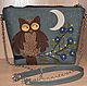 Leather bag with applique art.1-413.Owl, Classic Bag, Jelgava,  Фото №1
