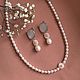 Серьги с жемчугом и ромашкой из перламутра. Серьги классические. Katerina Moroz accessories for you (katerinamoroz). Ярмарка Мастеров.  Фото №5