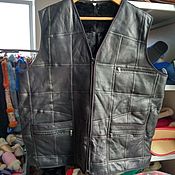 Одежда handmade. Livemaster - original item Men`s vest 70 times.Sheepskin. Handmade.
