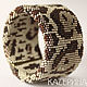 Браслет «Леопард», широкий браслет, браслет леопардовый принт. Браслет-манжета. Каtеpина (katebead). Интернет-магазин Ярмарка Мастеров.  Фото №2