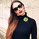 Стильная авторская брошь Fashion Diva. Брошь-булавка. Enzoni. Интернет-магазин Ярмарка Мастеров.  Фото №2