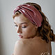 Order Silk headband-bandeau for hair dusty rose. Delicate Clothing Store (Daria). Livemaster. . Bandage Фото №3