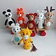 Finger toys Zoo Panda Monkey Zebra Tiger Deer Giraffe, Stuffed Toys, Kemerovo,  Фото №1