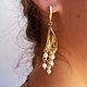 WIRE WRAP 'Lily of the Valley' Pearl earrings.Handmade work, Earrings, Krasnodar,  Фото №1