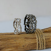 Украшения handmade. Livemaster - original item Wedding Rings Branches Gold Silver Thorn. Handmade.