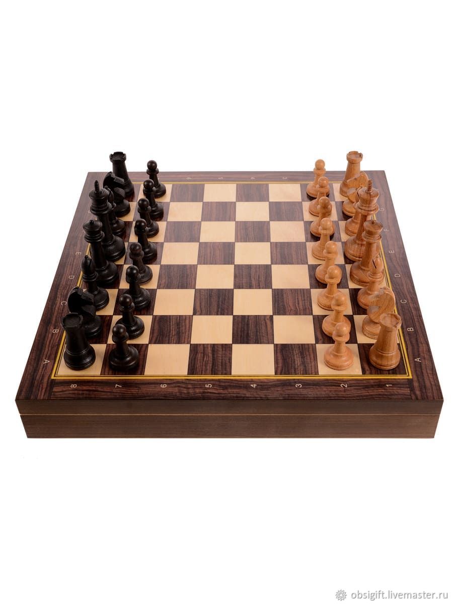 Folding wooden chess 'Tournament in a casket', Chess, St. Petersburg,  Фото №1