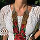 Заказать Гердан из бисера "Розы". Milena. Ярмарка Мастеров. . Герданы Фото №3