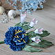 Fabric flowers 'cornflower and bells'. Brooches. LIUDMILA SKRYDLOVA (flower glade). My Livemaster. Фото №4