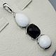 Order Silver pendant with black onyx and white agate. yakitoriya. Livemaster. . Pendants Фото №3