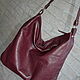 Кожаная сумка-торба в стиле хобо, Сумка-торба, Тула,  Фото №1