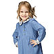 Blue hemp girl dress with long sleeves. Childrens Dress. ivavavilonskaya. My Livemaster. Фото №4