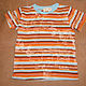 Vintage clothing: Bright striped t-shirt for boy size 92, Vintage blouses, Moscow,  Фото №1