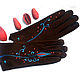 Brown women leather gloves.Unique design "Fire" Size 8. Gloves. InGAartWork. Online shopping on My Livemaster.  Фото №2