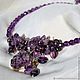 Choker-necklace 'Elena' from amethyst with amethyst drosou. Chokers. Butik4you. My Livemaster. Фото №5