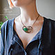 Brass pendant with jade Pendant on necklace chain Green. Pendant. Strangell Jewelry. My Livemaster. Фото №6