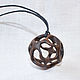 Pendant-pendant made of wood 'Sphere' (walnut), Pendant, Krasnodar,  Фото №1